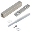 TIP-ON 956A1201 Set für Tür lang + Platte, weiß / nickel Tip On Tür 10x76 + Adapterpl. 20/32, SW/NI-L