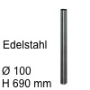 Tischsäule, Edelstahl geschliffen - Ø 100 mm - H 690 mm Tischsäule, Edelstahl geschliffen - Ø 100 mm - H 690 mm