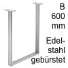 Tischgestell 600/725 mm, Edelstahl gebürstet Tischgestell 600/725 mm, Edelstahl gebürstet