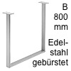 Tischgestell 800/725 mm, Edelstahl gebürstet Tischgestell 800/725 mm, Edelstahl gebürstet