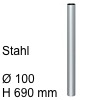 Tischsäule, Stahl alufarben - Ø 100 mm - H 690 mm Tischsäule, Stahl alufarben - Ø 100 mm - H 690 mm