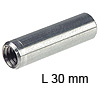 Gewindehülse Stahl verzinkt L 30 mm für Ø 5 mm Gewindehülse verzinkt M4 5 x 30 mm