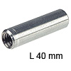 Gewindehülse Stahl verzinkt L 40 mm für Ø 5 mm Gewindehülse verzinkt M4 5 x 40 mm