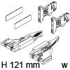 Vionaro Frontanbindung Höhe 121 mm, snow white Vion. Zubehör-Set Front - Schraub., H121 - weiß