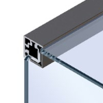 CADRO Winkel-Glasprofil für 4 mm starke Gläser 