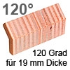 Schichtholz-Winkelfeder 120 Grad für 19 mm Dicke Winkelfeder 120 Grad 5 x 14 x 50 mm