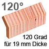 Schichtholz-Winkelfeder 120° für 19 mm Dicke Winkelfeder 120° 5 x 14 x 50 mm