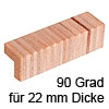 Schichtholz-Winkelfeder 90° für 22 mm Dicke Winkelfeder 90° 6 x 16 x 50 mm