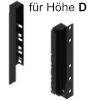 Z30D000SL Holzrückwandhalter-Set D terraschwarz RW-Halter Holz - H 183 mm TS