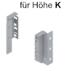 Z30K000S Rückwandhalter-Set K hellgrau RW-Halter Holz - H 100 mm R906