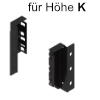 Z30K000S Holzrückwandhalter-Set K, terraschwarz RW-Halter Holz - H 100 mm TS