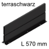 Z46L570S Orga Zwischenwand H 151 x L 570 mm / schw. terraschwarz | 600 mm