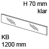 ZE7V1082G niedriges Glaselement klar KB 1200 mm LBX pure/free Klarglas H 70 / L 1082 mm