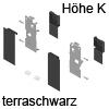 ZI7.0KS0 Vorderstück-Set für Innenauszug K, terraschwarz Legrabox Frontbef. Innenschub Höhe K