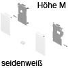 ZI7.0MS0 Vorderstück-Set für Innenauszug M, seidenweiß Legrabox Frontbef. Innenschub Höhe M