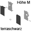 ZI7.0MS0 Vorderstück-Set für Innenauszug M, schwarz Fronthalter (li/re) LBX Innenschub M, terraschwarz
