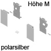 ZI7.0MS0 Vorderstück-Set für Innenauszug M, silber Fronthalter (li/re) LBX Innenschub M, polarsilber