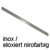 ZV7.1043MN1 Vorderstück mit Nut für Innenauszug + Einschub, eloxiert niro LBX Vorderstück H 48,05 mm, inox