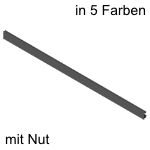 Vorderstück mit Nut für LBX Innenauszug + Einschubelement 