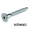 Zylinderkopf mit Innensechskant schwarz, Schaft Ø 7 x L 50 mm Schraube Confirmat SW4 schw. 7 x 50 mm